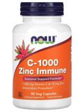 C-1000 Zinc Immune 90 veg caps NOW