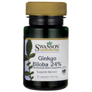Ginkgo Biloba 24 %  60 mg 30 caps SWANSON